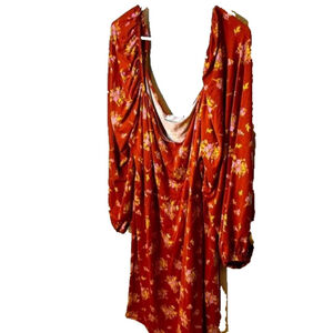 ASOS curve design off the shoulder floral midi dress Size 24